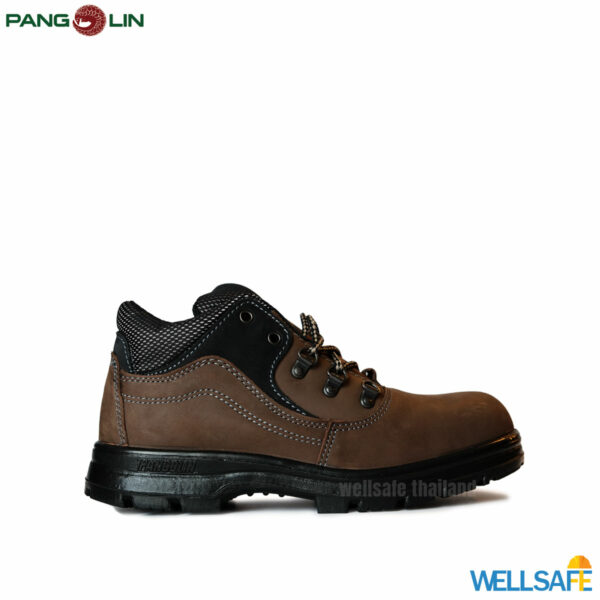 รองเท้าเซฟตี้ หุ้มข้อ สีน้ำตาล พื้น pu เสริมแผ่นสแตนเลส แพนโกลิน 0282u 0282ug safety shoes pangolin brown