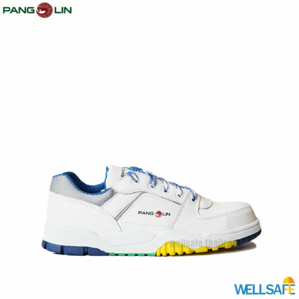 รองเท้าเซฟตี้ หุ้มส้น สีขาว พื้นยางสังเคราะห์ แพนโกลิน 2001c safety shoes pangolin white