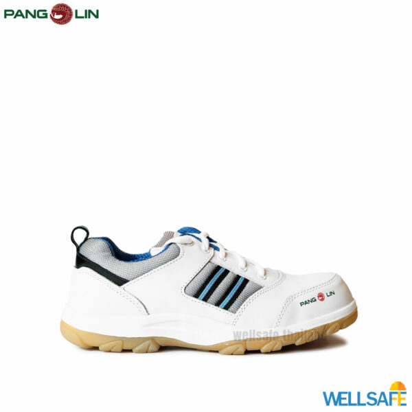รองเท้าเซฟตี้ หุ้มส้น สีขาว พื้นยางสังเคราะห์ แพนโกลิน 2012c safety shoes pangolin white