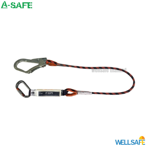 เชือกนิรภัย กันตก มี Absorber Lanyard A-SAFE EFK111NC ขนาด 11 มม. ยาว 1.5 เมตร
